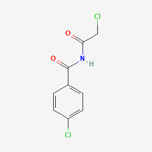 molecular formula C9H7Cl2NO2 B2562749 4-chloro-N-(2-chloroacetyl)benzamide CAS No. 729582-33-6