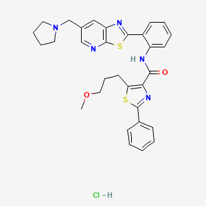 molecular formula C31H32ClN5O2S2 B2562750 Sirtuin modulator 1 CAS No. 1231952-55-8; 2070015-26-6