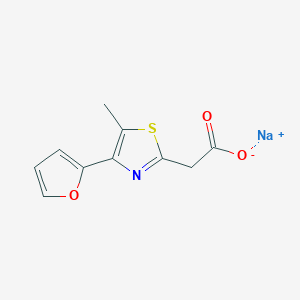 molecular formula C10H8NNaO3S B2562753 Sodium 2-[4-(furan-2-yl)-5-methyl-1,3-thiazol-2-yl]acetate CAS No. 1909336-87-3