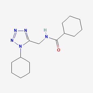 molecular formula C15H25N5O B2562756 N-((1-cyclohexyl-1H-tetrazol-5-yl)methyl)cyclohexanecarboxamide CAS No. 921502-85-4