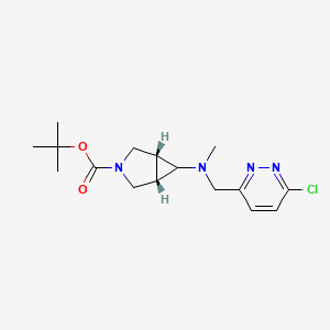 molecular formula C16H23ClN4O2 B2562784 Tert-butyl (1S,5R)-6-[(6-chloropyridazin-3-yl)methyl-methylamino]-3-azabicyclo[3.1.0]hexane-3-carboxylate CAS No. 2378490-45-8