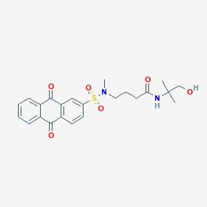 molecular formula C23H26N2O6S B2562798 N-(1-hydroxy-2-methylpropan-2-yl)-4-(N-methyl-9,10-dioxo-9,10-dihydroanthracene-2-sulfonamido)butanamide CAS No. 941951-48-0