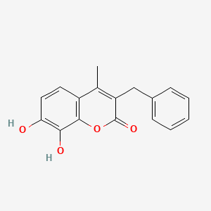 molecular formula C17H14O4 B2562849 3-benzyl-7,8-dihydroxy-4-methyl-2H-chromen-2-one CAS No. 1658-77-1