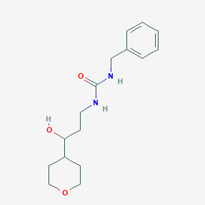 molecular formula C16H24N2O3 B2562868 1-benzyl-3-[3-hydroxy-3-(oxan-4-yl)propyl]urea CAS No. 2034539-61-0