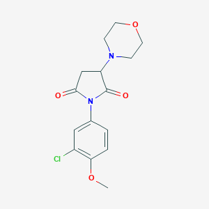 molecular formula C15H17ClN2O4 B256292 1-(3-Chloro-4-methoxyphenyl)-3-morpholin-4-ylpyrrolidine-2,5-dione 