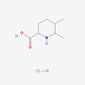 molecular formula C8H16ClNO2 B2562925 5,6-Dimethylpiperidine-2-carboxylic acid hydrochloride CAS No. 1909309-75-6