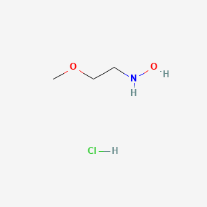 molecular formula C3H10ClNO2 B2562947 N-(2-methoxyethyl)hydroxylamine hydrochloride CAS No. 2580187-94-4