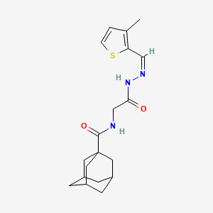 molecular formula C19H25N3O2S B2562973 N-({N'-[(1Z)-(3-METHYLTHIOPHEN-2-YL)METHYLIDENE]HYDRAZINECARBONYL}METHYL)ADAMANTANE-1-CARBOXAMIDE CAS No. 476431-24-0