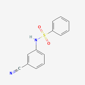 molecular formula C13H10N2O2S B2562976 N-(3-cyanophenyl)benzenesulfonamide CAS No. 87186-71-8