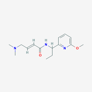 molecular formula C15H23N3O2 B2562989 (E)-4-(Dimethylamino)-N-[1-(6-methoxypyridin-2-yl)propyl]but-2-enamide CAS No. 2411322-43-3
