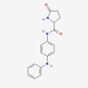 molecular formula C17H17N3O2 B2562991 N-(4-Anilinophenyl)-5-oxoprolinamide CAS No. 1008497-94-6