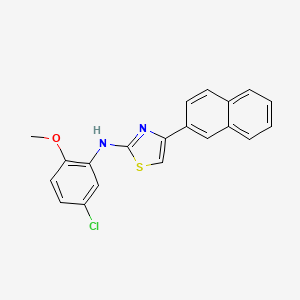 molecular formula C20H15ClN2OS B2562992 N-(5-chloro-2-methoxyphenyl)-4-(2-naphthyl)-1,3-thiazol-2-amine CAS No. 1024120-44-2