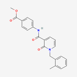 molecular formula C22H20N2O4 B2562994 methyl 4-{1-[(2-methylphenyl)methyl]-2-oxo-1,2-dihydropyridine-3-amido}benzoate CAS No. 946246-15-7