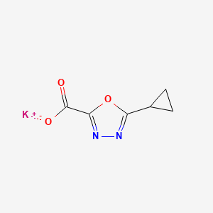 molecular formula C6H5KN2O3 B2563008 Potassium 5-cyclopropyl-1,3,4-oxadiazole-2-carboxylate CAS No. 1989671-27-3