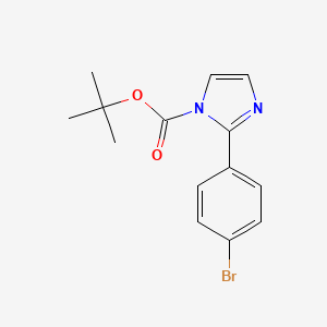 molecular formula C14H15BrN2O2 B2563012 tert-butyl 2-(4-bromophenyl)-1H-imidazole-1-carboxylate CAS No. 176961-27-6