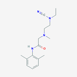 molecular formula C16H24N4O B2563019 2-[2-[Cyano(ethyl)amino]ethyl-methylamino]-N-(2,6-dimethylphenyl)acetamide CAS No. 2190033-39-5