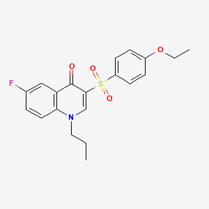 molecular formula C20H20FNO4S B2563055 3-(4-ethoxybenzenesulfonyl)-6-fluoro-1-propyl-1,4-dihydroquinolin-4-one CAS No. 899214-96-1