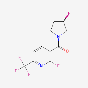 B2563056 [(3R)-3-Fluoropyrrolidin-1-yl]-[2-fluoro-6-(trifluoromethyl)pyridin-3-yl]methanone CAS No. 2248495-68-1