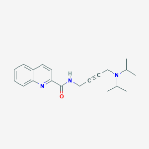 molecular formula C20H25N3O B2563077 N-(4-(diisopropylamino)but-2-yn-1-yl)quinoline-2-carboxamide CAS No. 1396799-55-5