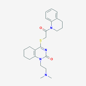 4-((2-(3,4-dihydroquinolin-1(2H)-yl)-2-oxoethyl)thio)-1-(2-(dimethylamino)ethyl)-5,6,7,8-tetrahydroquinazolin-2(1H)-one