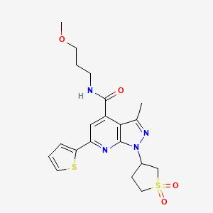 1-(1,1-dioxidotetrahydrothiophen-3-yl)-N-(3-methoxypropyl)-3-methyl-6-(thiophen-2-yl)-1H-pyrazolo[3,4-b]pyridine-4-carboxamide
