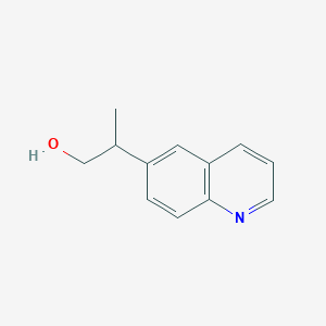 molecular formula C12H13NO B2563147 2-Quinolin-6-ylpropan-1-ol CAS No. 1896922-09-0