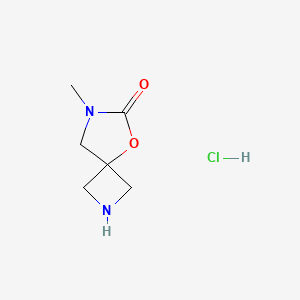 molecular formula C6H11ClN2O2 B2563195 7-Methyl-5-oxa-2,7-diazaspiro[3.4]octan-6-one hydrochloride CAS No. 1909305-58-3