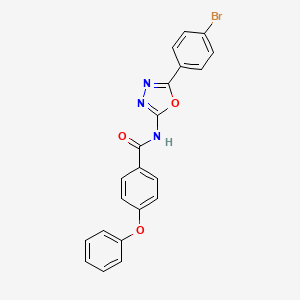 molecular formula C21H14BrN3O3 B2563220 N-[5-(4-bromophenyl)-1,3,4-oxadiazol-2-yl]-4-phenoxybenzamide CAS No. 897735-82-9