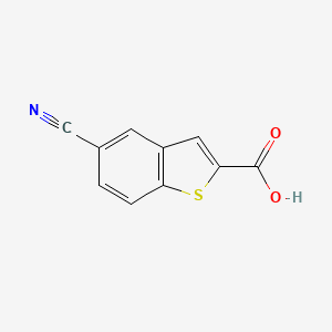molecular formula C10H5NO2S B2563240 5-Cyano-1-benzothiophene-2-carboxylic acid CAS No. 154650-76-7