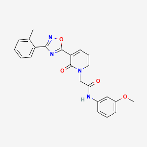 molecular formula C23H20N4O4 B2563242 N-(3-methoxyphenyl)-2-{3-[3-(2-methylphenyl)-1,2,4-oxadiazol-5-yl]-2-oxo-1,2-dihydropyridin-1-yl}acetamide CAS No. 1251695-92-7