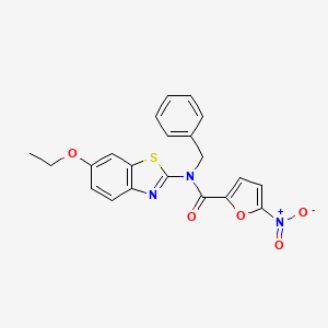 molecular formula C21H17N3O5S B2563247 N-benzyl-N-(6-ethoxy-1,3-benzothiazol-2-yl)-5-nitrofuran-2-carboxamide CAS No. 899963-88-3