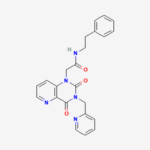 molecular formula C23H21N5O3 B2563258 2-(2,4-dioxo-3-(pyridin-2-ylmethyl)-3,4-dihydropyrido[3,2-d]pyrimidin-1(2H)-yl)-N-phenethylacetamide CAS No. 941907-88-6