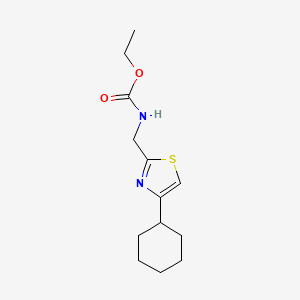 molecular formula C13H20N2O2S B2563262 Ethyl ((4-cyclohexylthiazol-2-yl)methyl)carbamate CAS No. 2034541-32-5