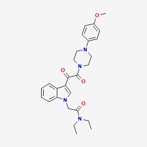 molecular formula C27H32N4O4 B2563278 N,N-diethyl-2-(3-{2-[4-(4-methoxyphenyl)piperazin-1-yl]-2-oxoacetyl}-1H-indol-1-yl)acetamide CAS No. 872843-71-5