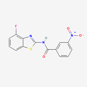 molecular formula C14H8FN3O3S B2563280 N-(4-fluoro-1,3-benzothiazol-2-yl)-3-nitrobenzamide CAS No. 906785-31-7