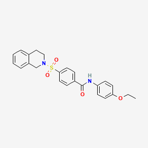 molecular formula C24H24N2O4S B2563295 N-(4-ethoxyphenyl)-4-(1,2,3,4-tetrahydroisoquinoline-2-sulfonyl)benzamide CAS No. 391876-77-0
