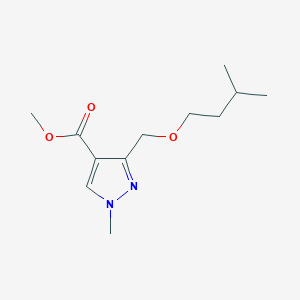 B2563354 Methyl 1-methyl-3-(3-methylbutoxymethyl)pyrazole-4-carboxylate CAS No. 1975118-72-9