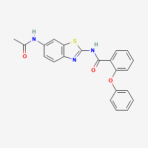 molecular formula C22H17N3O3S B2563359 N-(6-acetamido-1,3-benzothiazol-2-yl)-2-phenoxybenzamide CAS No. 361159-56-0