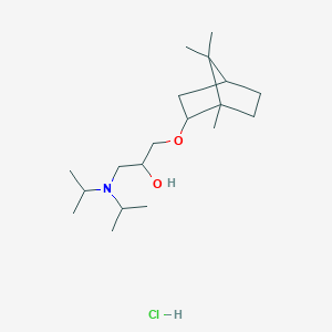 molecular formula C19H38ClNO2 B2563393 1-(Diisopropylamino)-3-((1,7,7-trimethylbicyclo[2.2.1]heptan-2-yl)oxy)propan-2-ol hydrochloride CAS No. 1323535-02-9