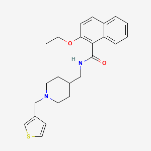 B2563401 2-ethoxy-N-((1-(thiophen-3-ylmethyl)piperidin-4-yl)methyl)-1-naphthamide CAS No. 1234898-88-4