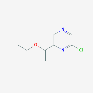 molecular formula C8H9ClN2O B2563410 2-Chloro-6-(1-ethoxyethenyl)pyrazine CAS No. 2137845-39-5