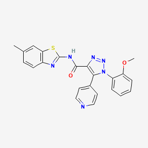 molecular formula C23H18N6O2S B2563414 1-(2-methoxyphenyl)-N-(6-methylbenzo[d]thiazol-2-yl)-5-(pyridin-4-yl)-1H-1,2,3-triazole-4-carboxamide CAS No. 2194965-56-3