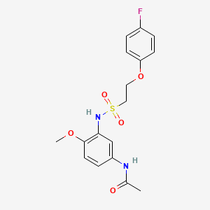 molecular formula C17H19FN2O5S B2563418 N-(3-(2-(4-fluorophenoxy)ethylsulfonamido)-4-methoxyphenyl)acetamide CAS No. 1351611-63-6