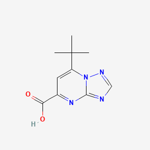 molecular formula C10H12N4O2 B2563423 7-tert-Butyl-[1,2,4]triazolo[1,5-a]pyrimidine-5-carboxylic acid CAS No. 883546-40-5