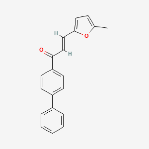 molecular formula C20H16O2 B2563455 (2E)-3-(5-Methylfuran-2-yl)-1-(4-phenylphenyl)prop-2-en-1-one CAS No. 609822-06-2