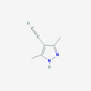 molecular formula C7H8N2 B2563471 4-Ethynyl-3,5-dimethyl-1H-pyrazole CAS No. 22825-22-5