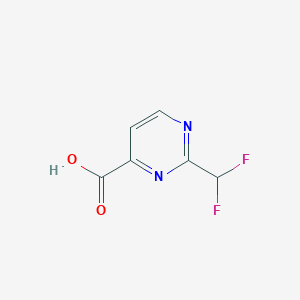 molecular formula C6H4F2N2O2 B2563491 2-(Difluoromethyl)pyrimidine-4-carboxylic acid CAS No. 1785303-23-2