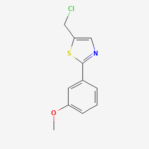 molecular formula C11H11Cl2NOS B2563497 5-(Chloromethyl)-2-(3-methoxyphenyl)-1,3-thiazole CAS No. 915920-12-6