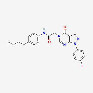 molecular formula C23H22FN5O2 B2563522 N-(4-butylphenyl)-2-[1-(4-fluorophenyl)-4-oxo-1H,4H,5H-pyrazolo[3,4-d]pyrimidin-5-yl]acetamide CAS No. 852450-37-4