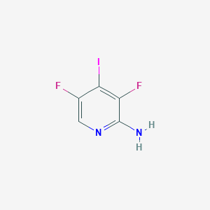 molecular formula C5H3F2IN2 B2563538 3,5-Difluoro-4-iodopyridin-2-amine CAS No. 1325215-07-3